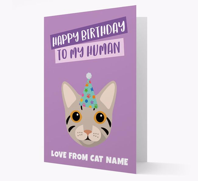 'Happy Birthday to My Human' - Personalised {breedCommonName} Card